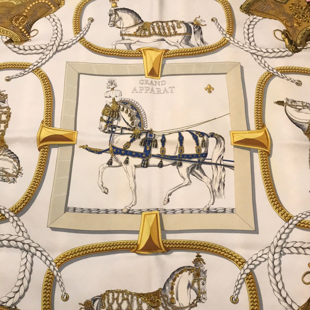 Hermes silk scarf. 1980s.